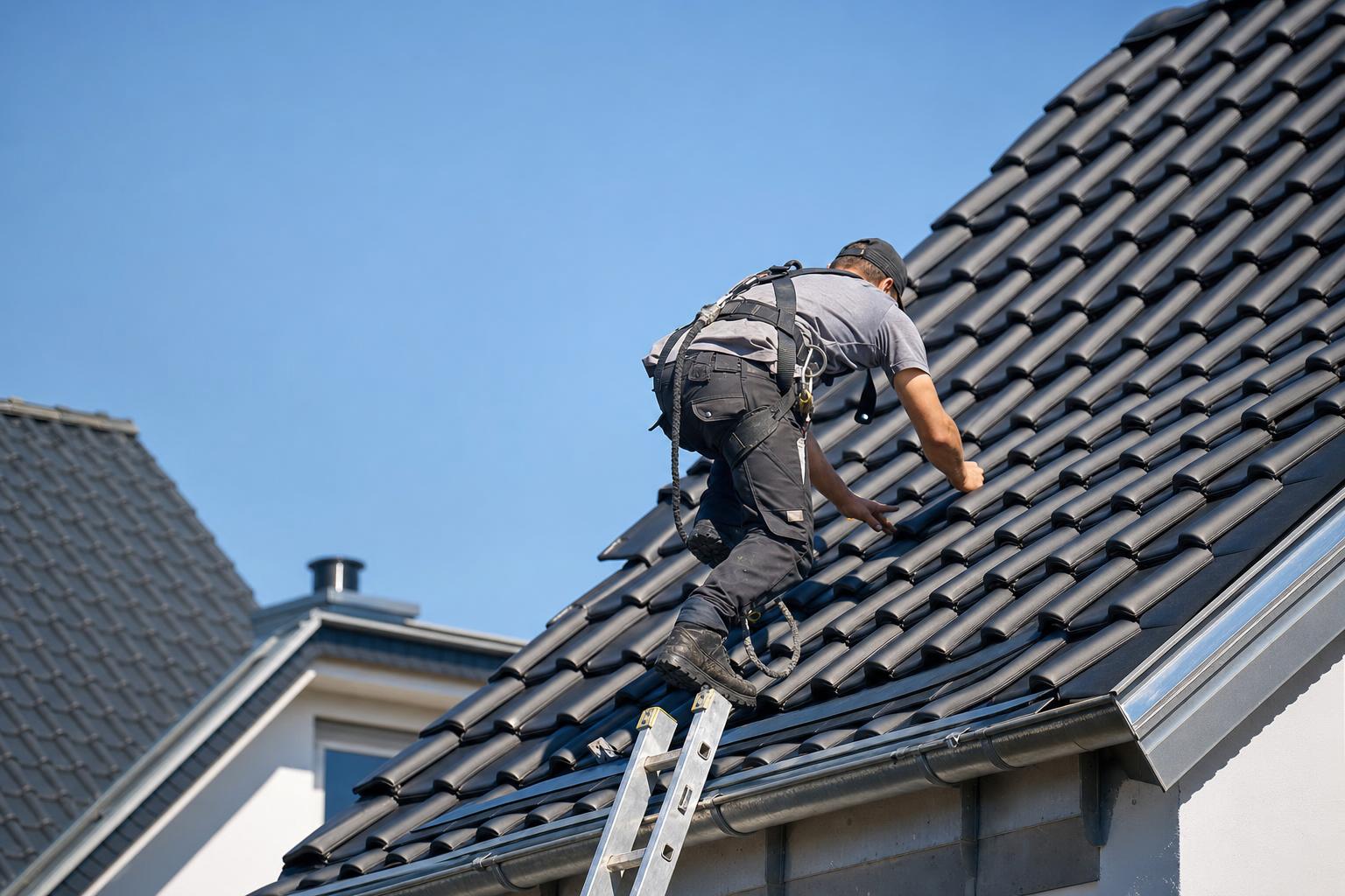 Dachdecker & Bedachungen bei der Arbeit